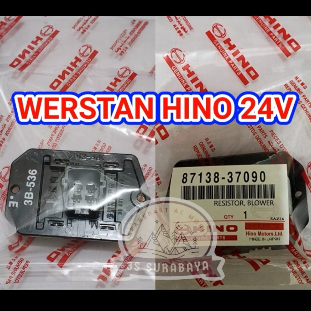 Werstand Hino 24 Volt ASLI ac mobil Werstan Resistor Blower Angin (Baru/New)