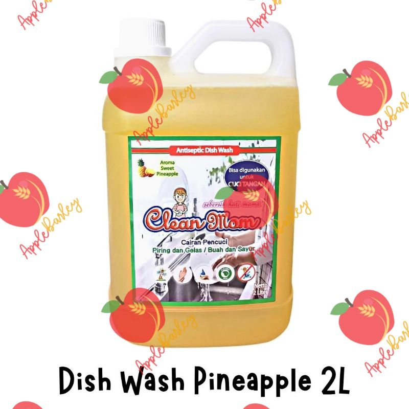 Clean Mom Sabun cuci piring Pineapple 2 Liter Aroma NANAS / LEMON
