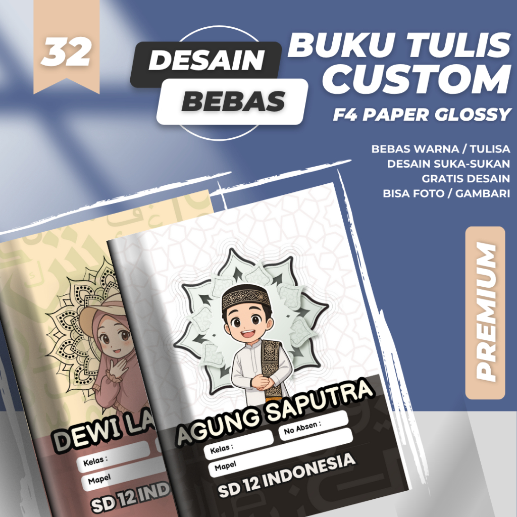 

Buku Tulis Custom ISLAMI Free Desain Bisa Pakai Gambar atau foto 38 Hal
