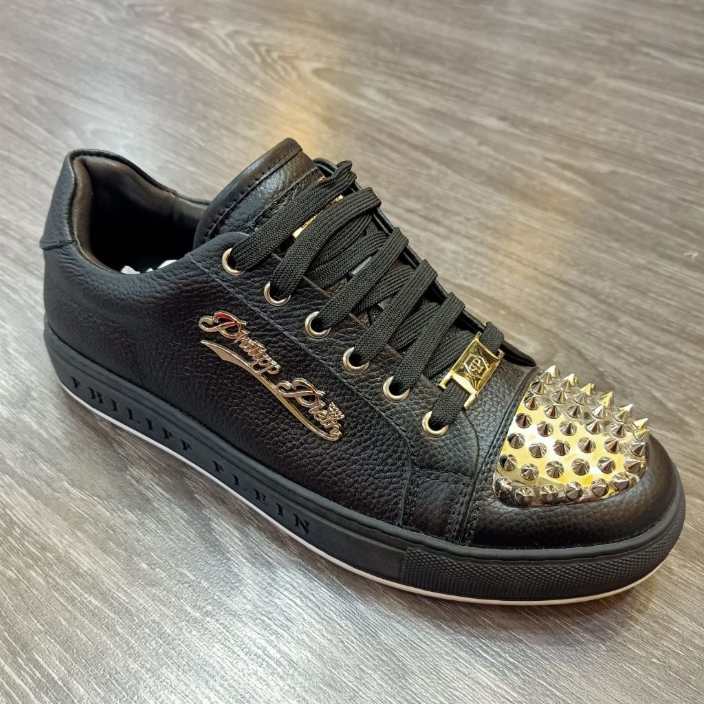 Sepatu Sneakers Philipp plein duri sepatu sneaker pria kulit