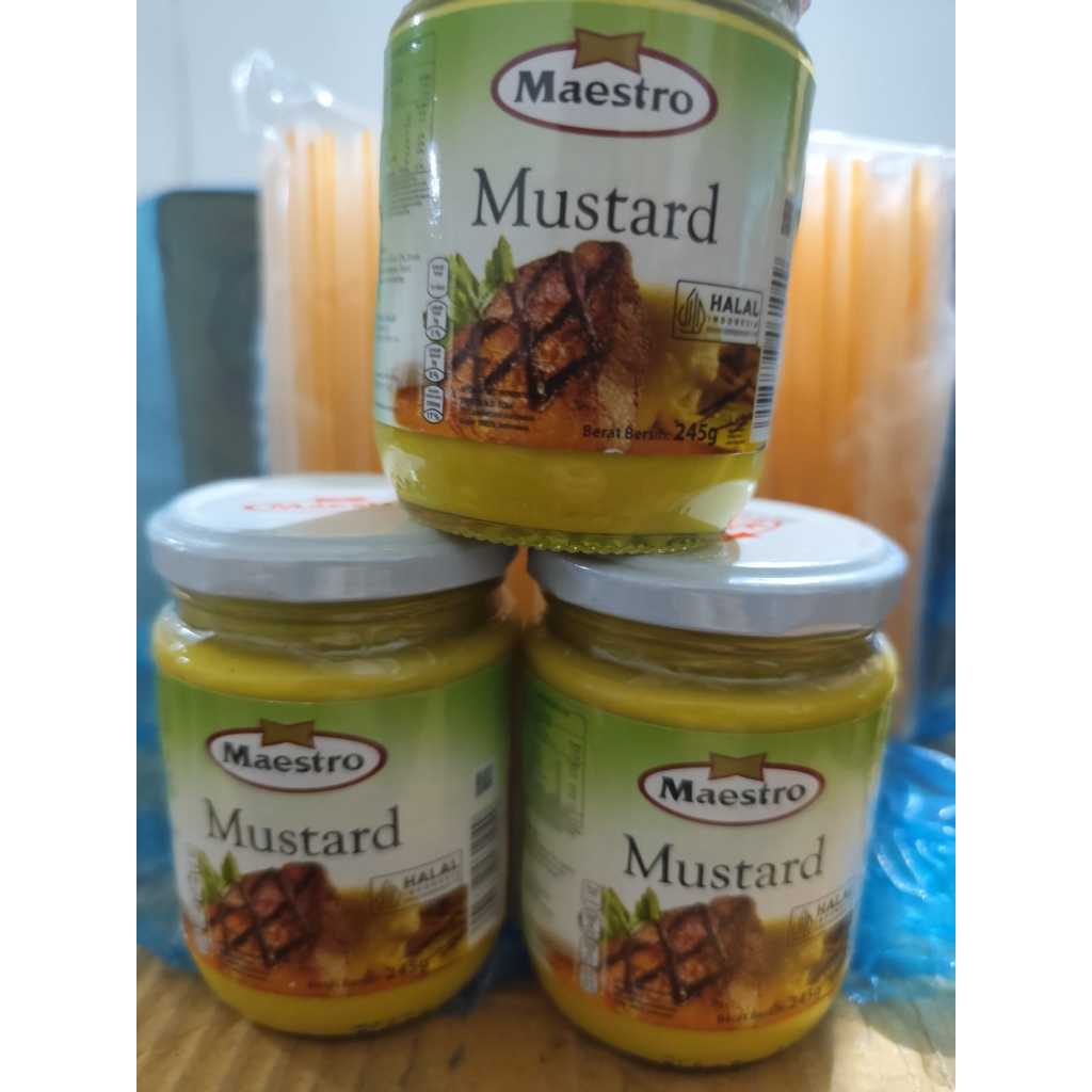 

Maestro Mustard 245 gr / Mustard Maestro 245gr / Saus Mustard