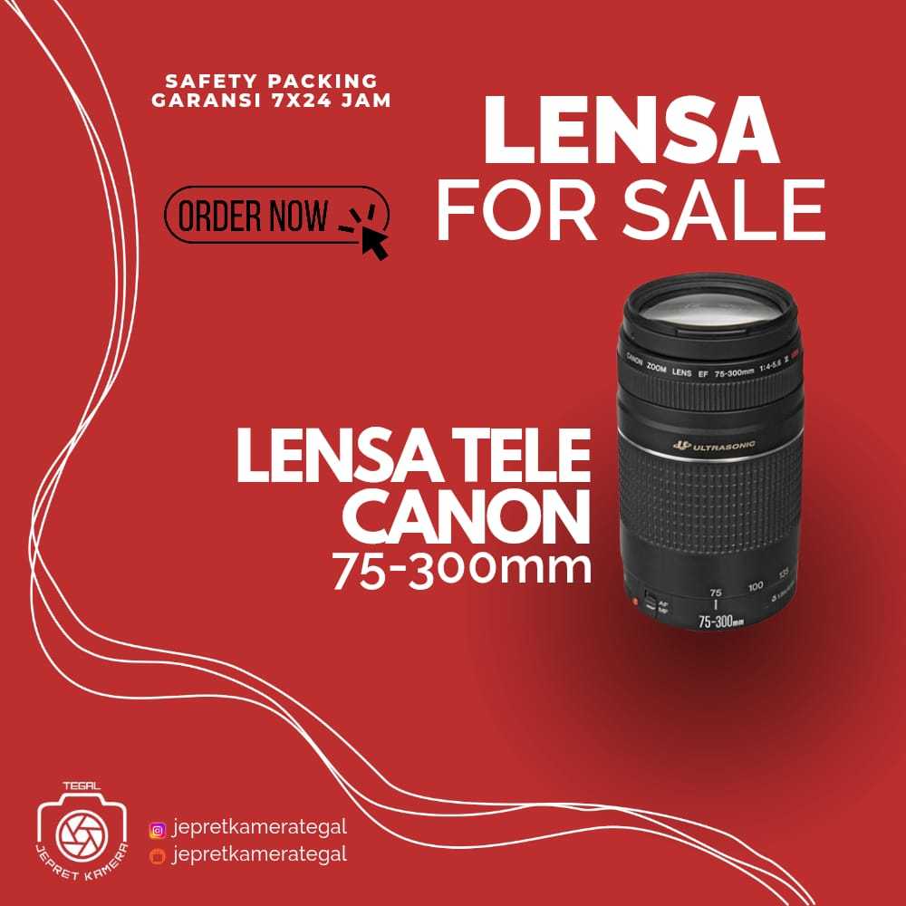 LENSA TELE CANON 75-300MM III MURAH NORMAL