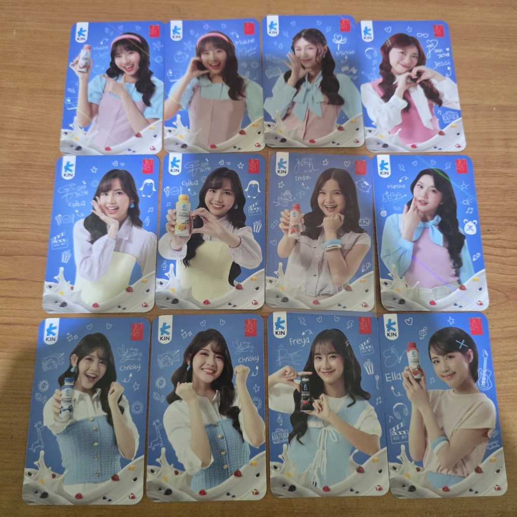 PC Photocard JKT48 X Kin yogurt Indah Christy Marsha Freya Gita Gracia Michie Muthe Olla Kathrina Je