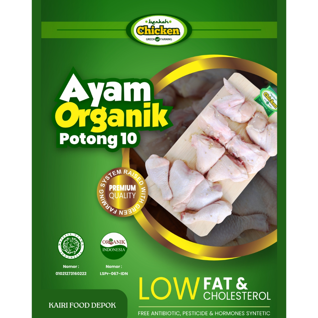 

Berkah Chicken | Ayam Organik Potong 10 1 kg - Frozen Food Sehat dan Praktis