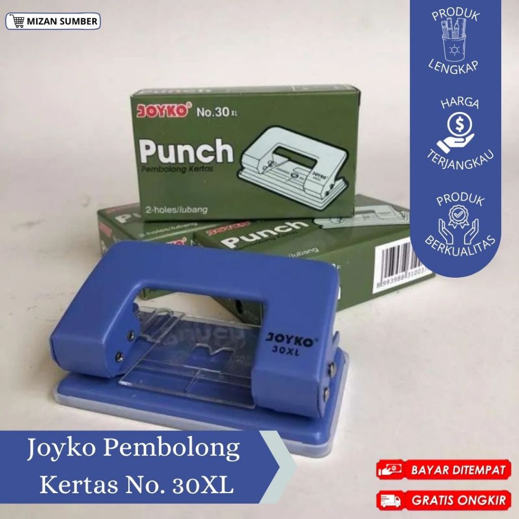 

JOYKO PEMBOLONG KERTAS / JOYKO PUNCH / JOYKO PUNCH NO. 30XL / JOYKO PUNCH NO. 40XL / JOYKO PUNCH NO. 85B / PERLENGKAPAN KANTOR / PERLENGKAPAN SEKOLAH / STATIONERY / MURAH / BERKUALITAS / CIREBON / COD / FREE ONGKIR