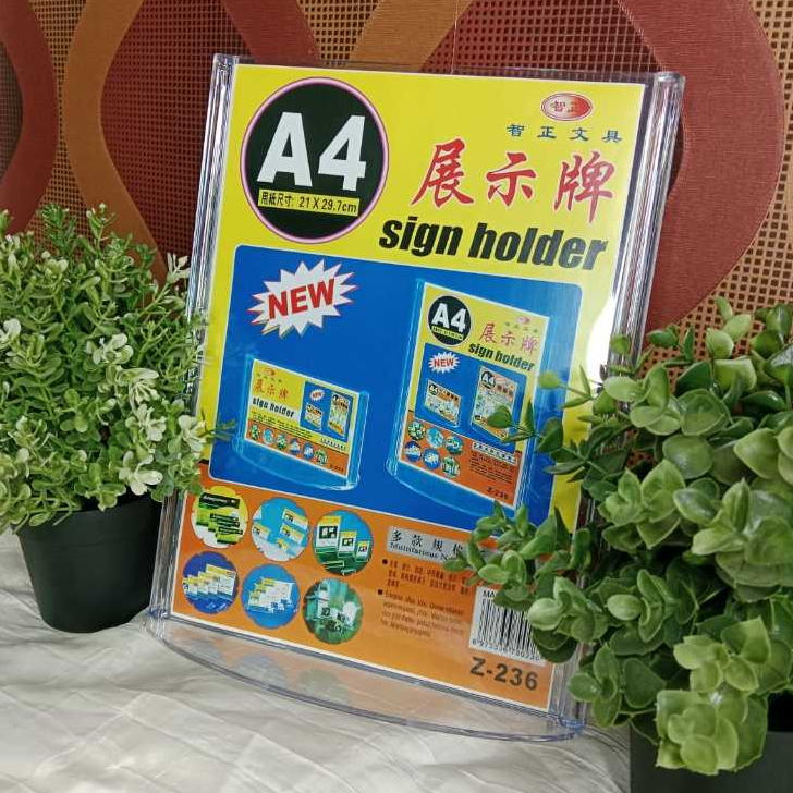 

SIGN HOLDER ACRYLIC DISPLAY NAME BROSUR A4/Z-236 [5004768]
