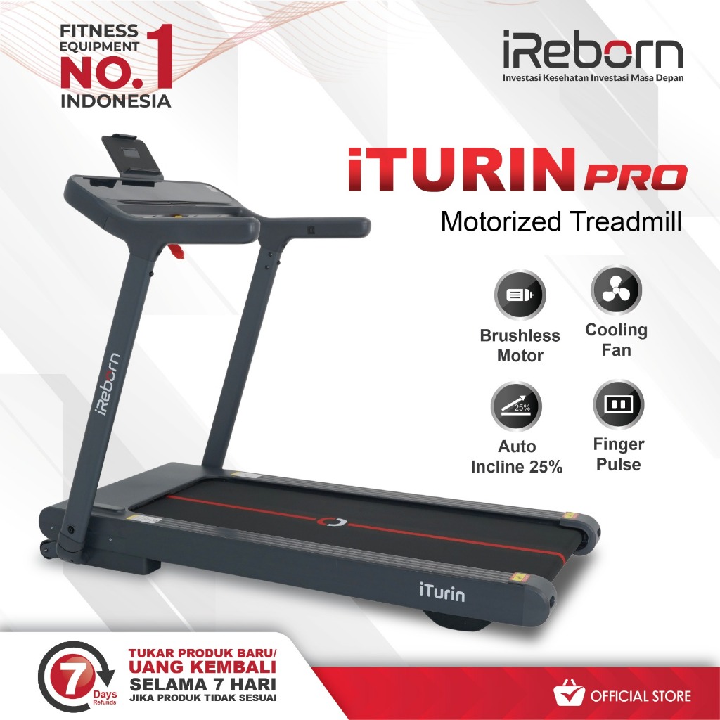 iReborn - Treadmill Elektrik Alat Fitness I Turin PRO (Official Shop)