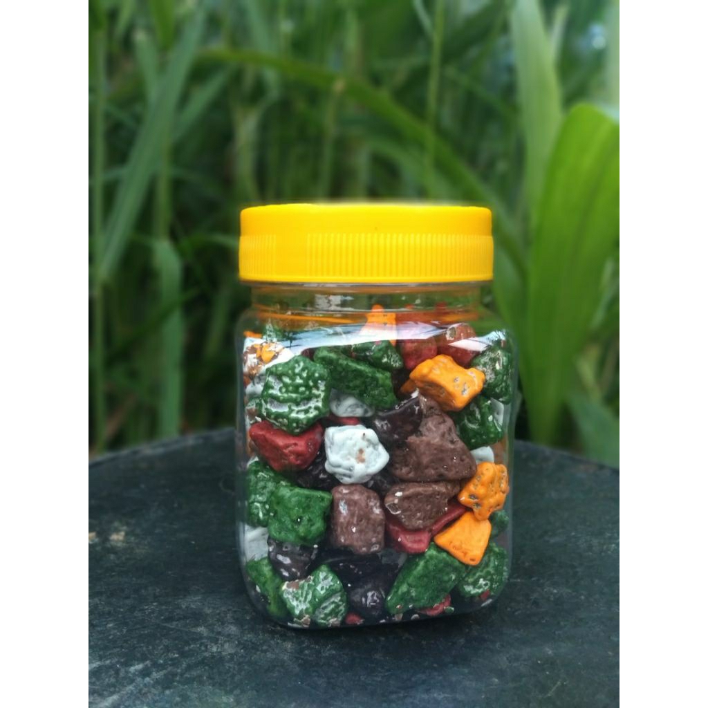 

cokelat kerikil kemasan toples 250g