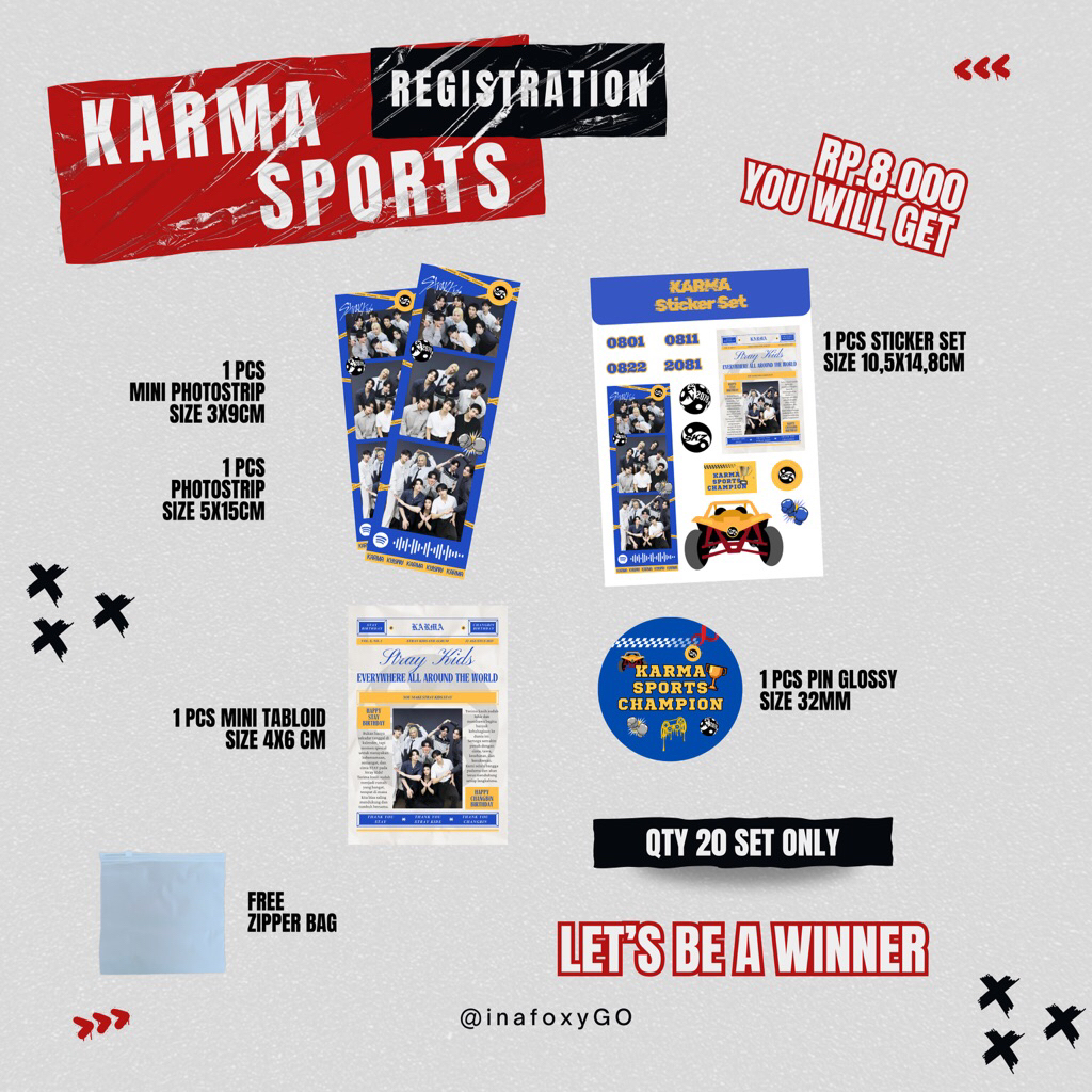 Stray Kids KARMA SPORTS Registration Kit