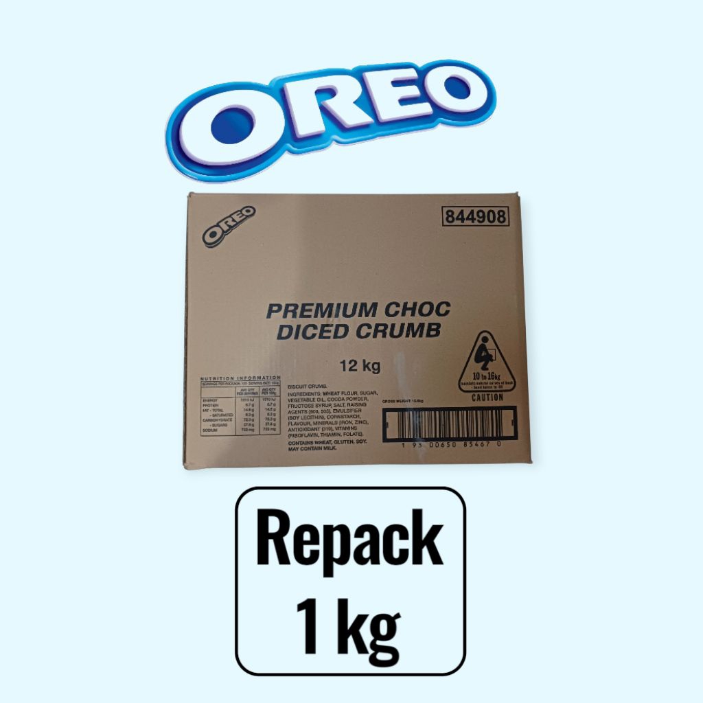 

Oreo Biskuit Crumb Premium Diced Crumb repack 1 kg