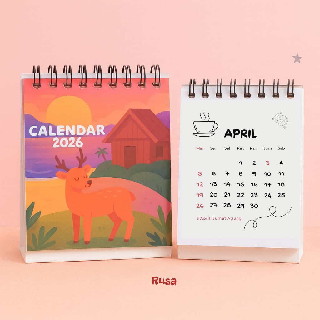 

Hadiah Unik Kalender Meja 2026 Mini Spiral Tanggal Merah Lengkap Desain Aesthetic Lucu