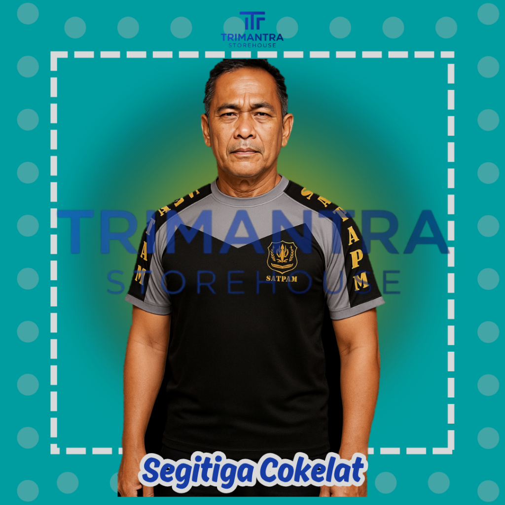 KAOS SECURITY KAOS SATPAM KAOS DALAMAN SEGITIGA COKELAT LENGAN PENDEK ORIGINAL BERKUALITAS