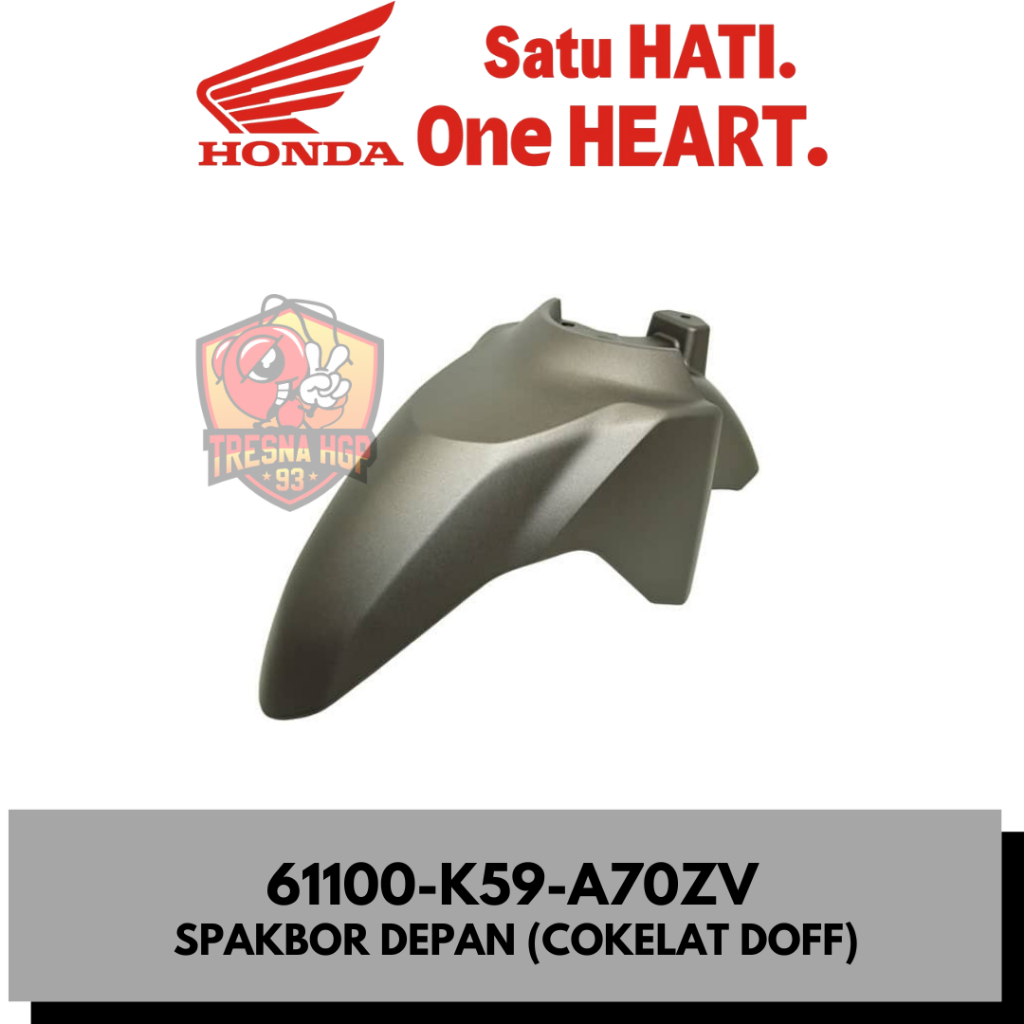 61100-K59-A70ZV SPAKBOR DEPAN (COKELAT DOFF) NEW VARIO 150 K59J NEW VARIO 125 K2V ORIGINAL | FENDER 