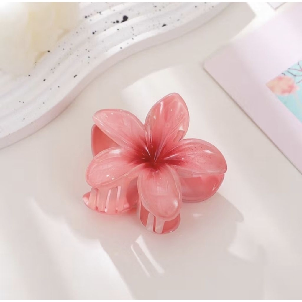 COD MAKASSAR Jedai Rambut Bunga Kamboja Akrilik Warna pastel ala Korea