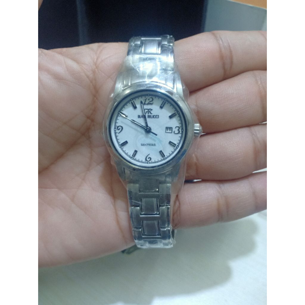 JAM TANGAN WANITA RAY RUCCI KACA ANTI GORES SAPPHIRE RANTAI STAINLESS STEEL WATER RESISTANT 3 ATM OR