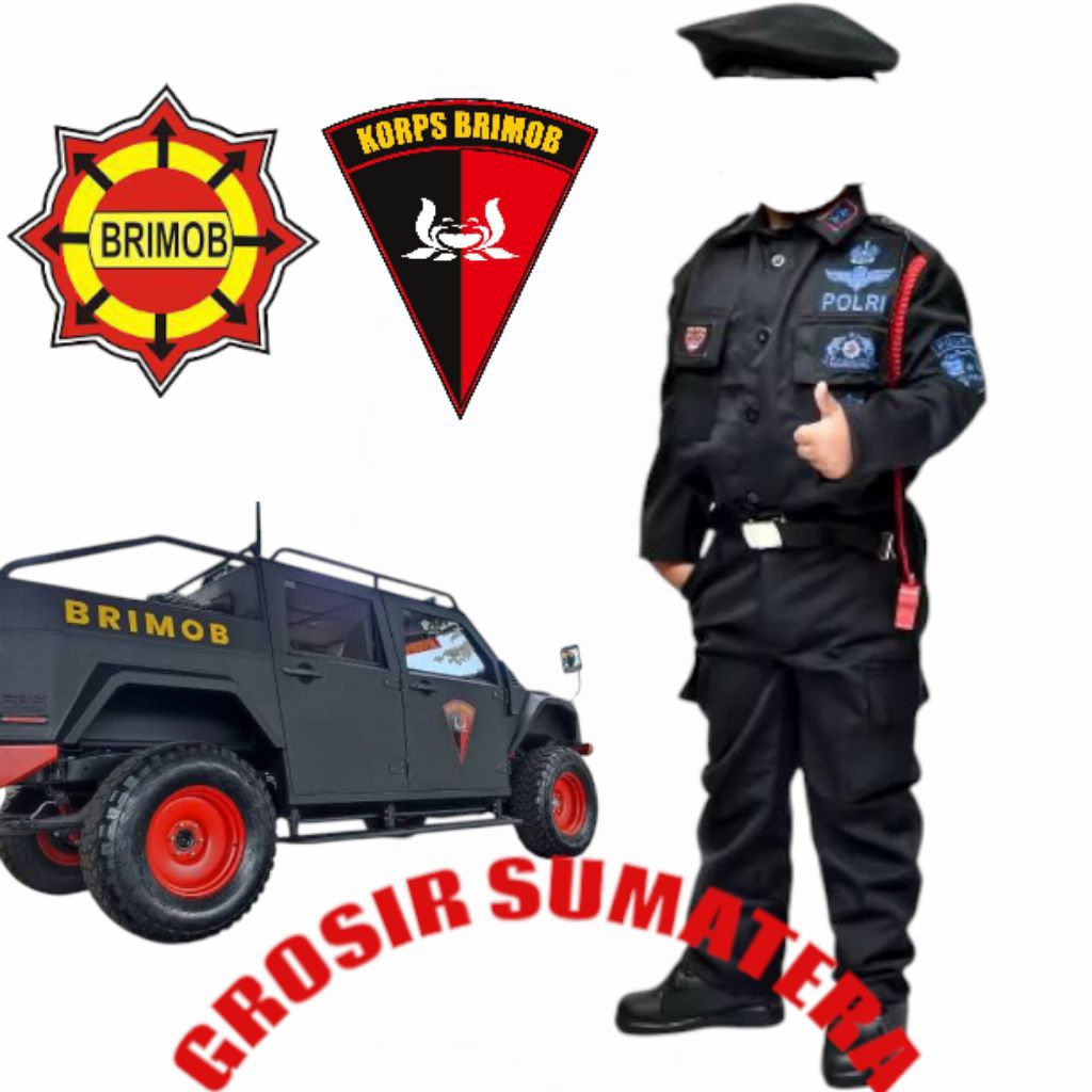 SERAGAM PROFESI ANAK BRIMOB / BRIMOB CILIK / SERAGAM PROFESI ANAK BRIMOB / BRIMOB INDONESIA CILIK / 