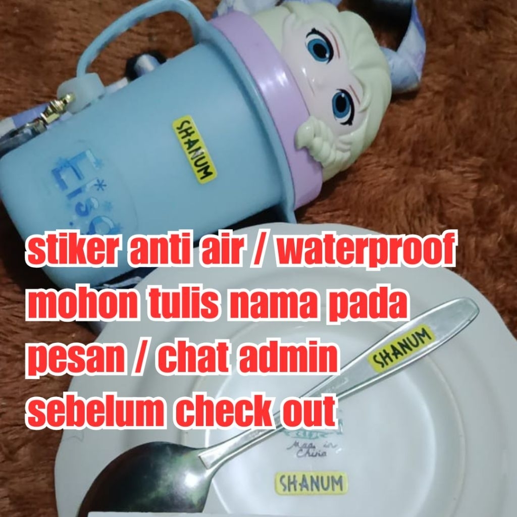 

Stiker Sendok Piring Gelas Botol Waterproof / Stiker Custom / Stiker Perabot / Stiker UV DTF TERBAIK