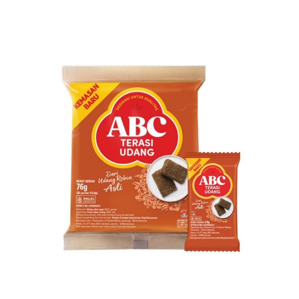 

Terasi Abc 1pack/20sachet@3,8gr/ 36pack/karton