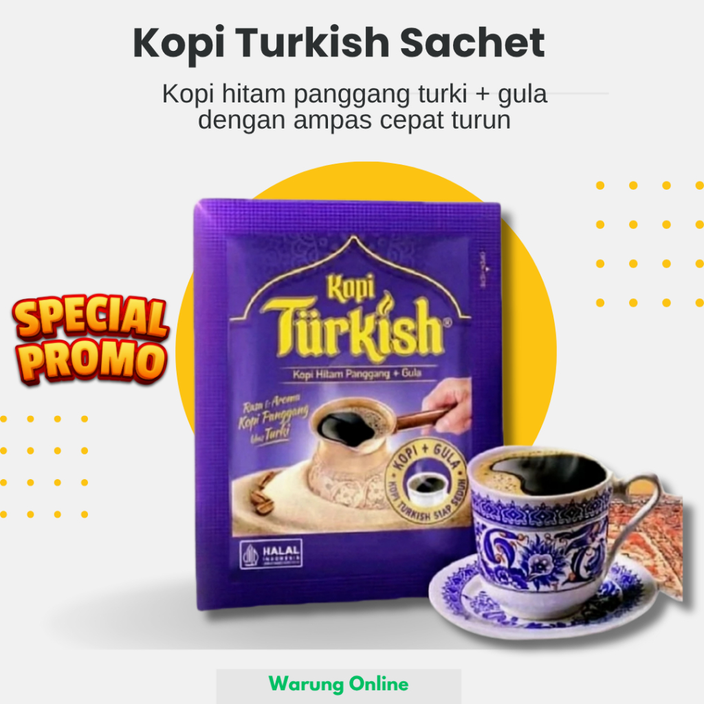 

Kopi Turkish Sachet Kopi Hitam Panggang dan Gula Ampas yang Cepat
