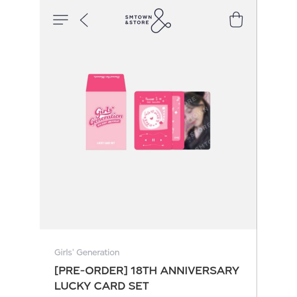 [READY STOCK] Official Merchandise SNSD 18TH Anniversary Lucky Card TAEYEON ver. Photocard