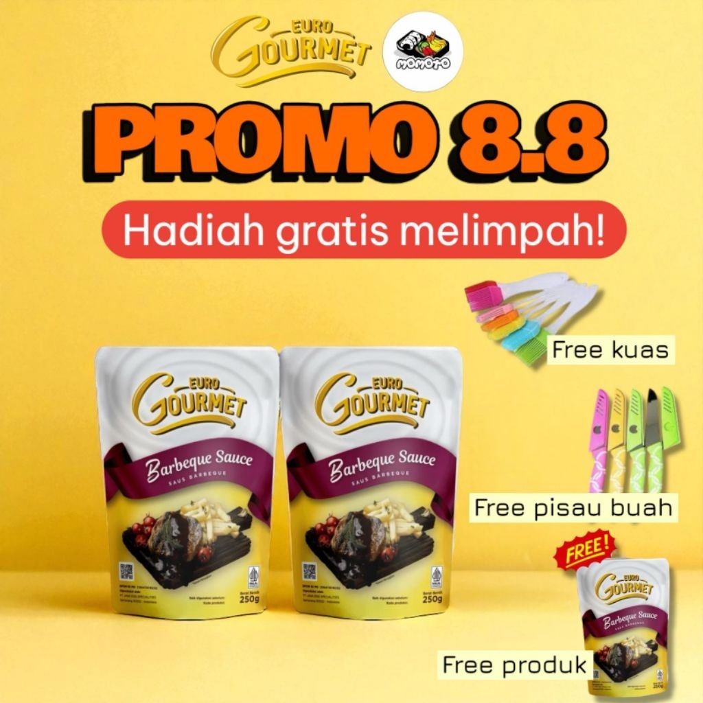 

Euro Gourmet Barbeque Sauce BBQ 250 gram Halal Saus Bakaran Saos Sosis Bakar Steak