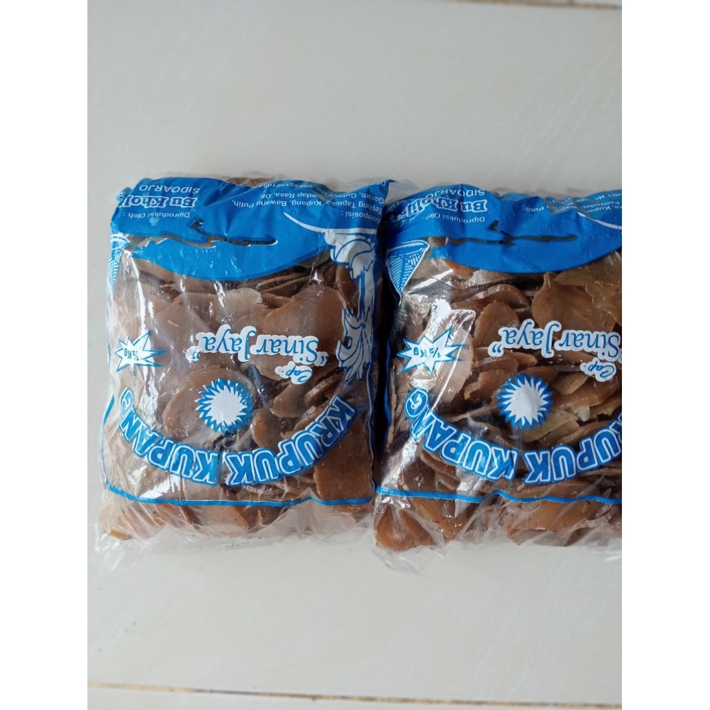 

kerupuk Kupang mentah cap sinar jaya Bu kholilah 2 pcs 1000 gram