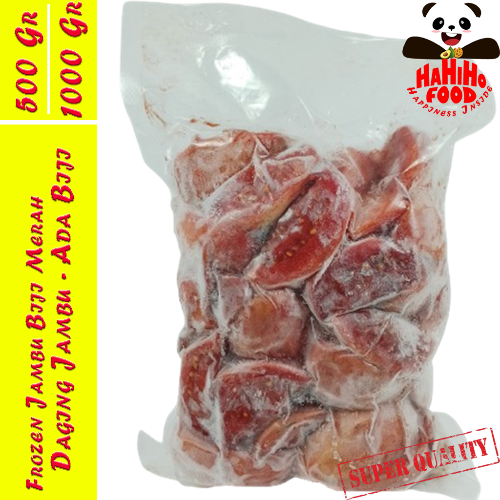 

HaHiHo FOOD Frozen Jambu Beku | Frozen Jambu Biji Merah Beku | Frozen Daging Jambu-Biji Merah Beku Ada Biji | Frozen Guava
