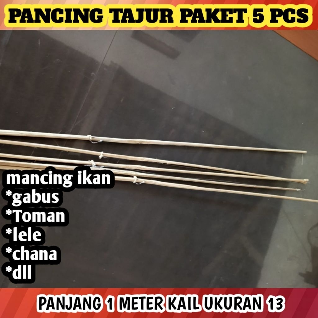 pancing Tajur / pancing Rawai siap pakai paket 5 pcs panjang 1 meter, pancing gabus , pancing set, p