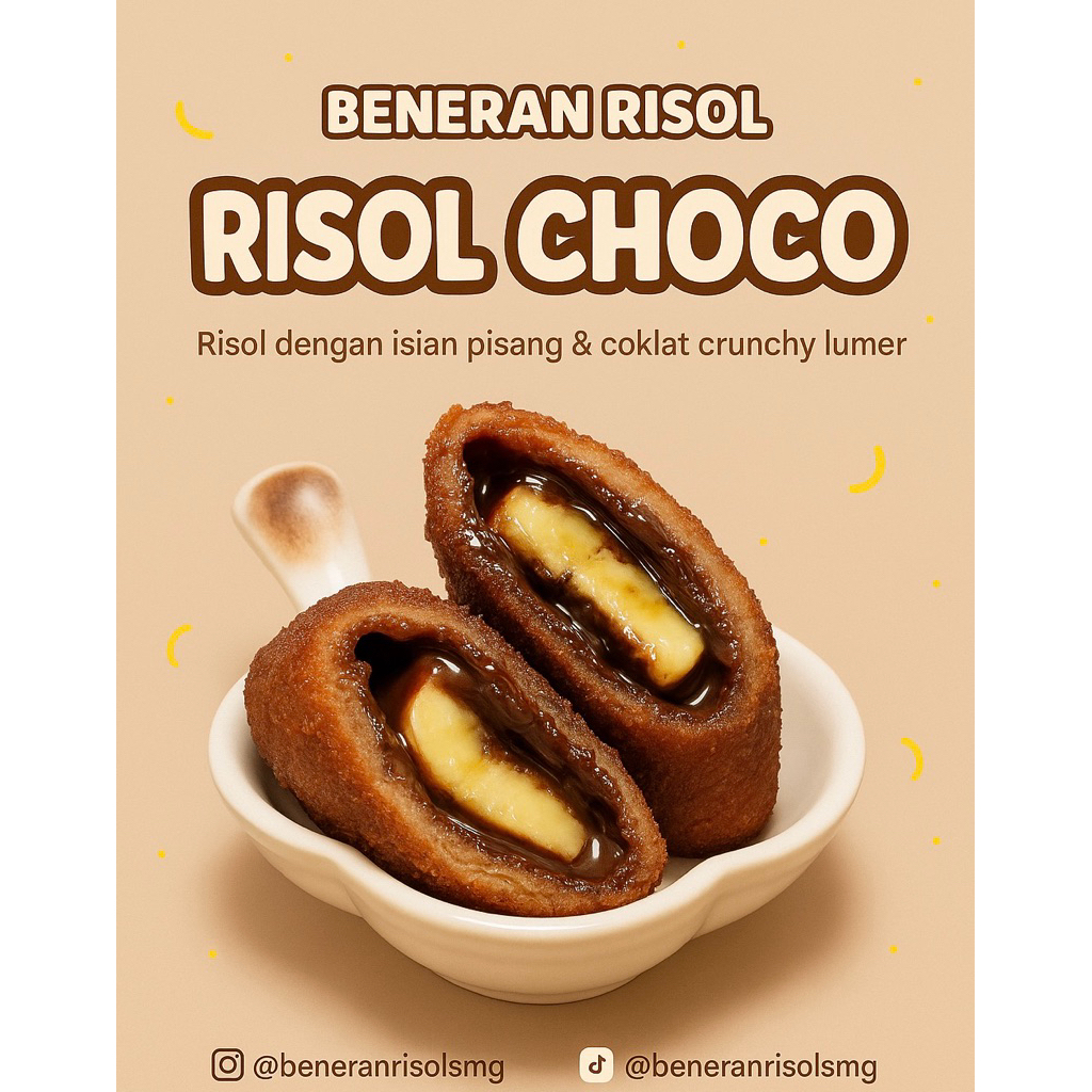

Risol pisang coklat risol banana choco crunchy