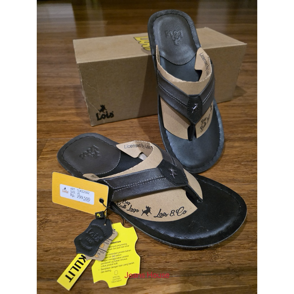 SANDAL PRIA KULIT ASLI | SJKZ2182 | SANDAL JEPIT PRIA LOIS