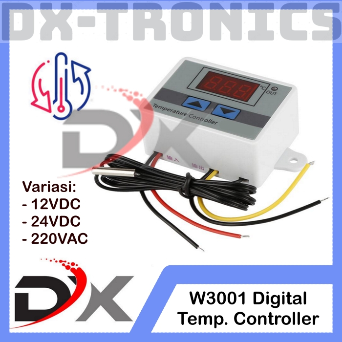 [HARGA SATUAN] XH-W3001 / HW-W3001 Thermostat Digital 220V AC 24V 12V DC Temperature Controller / Te