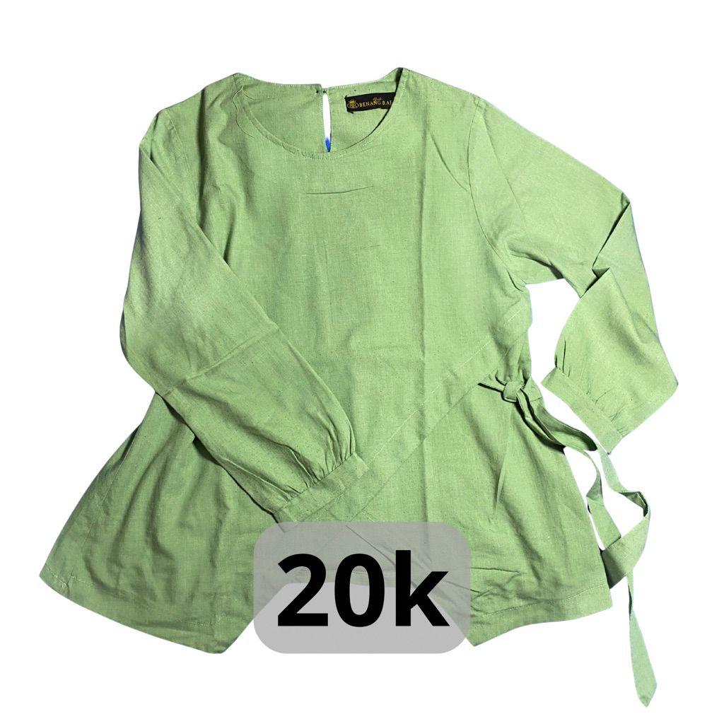 atasan blouse wanita benang raja lengan panjang