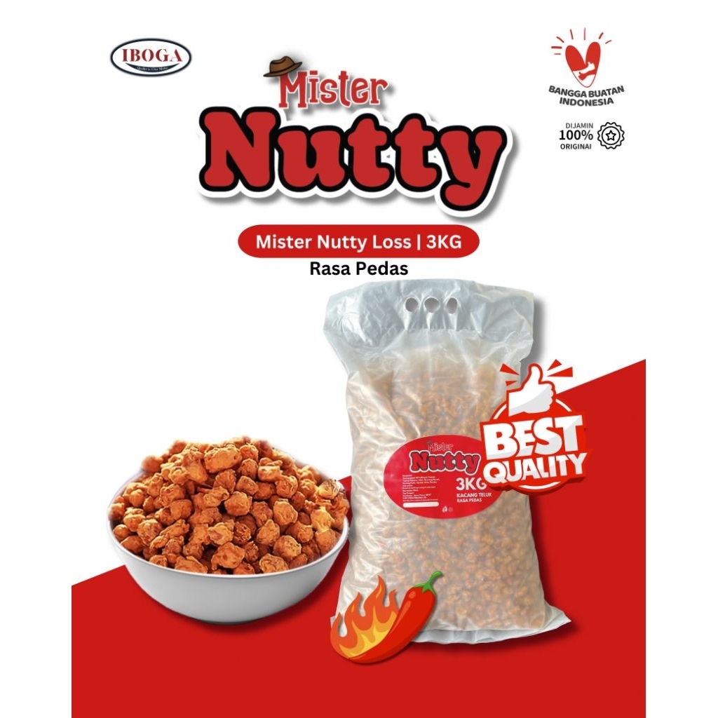 

Mister Nutty Kacang Telur Pedas 3KG Kualitas Premium