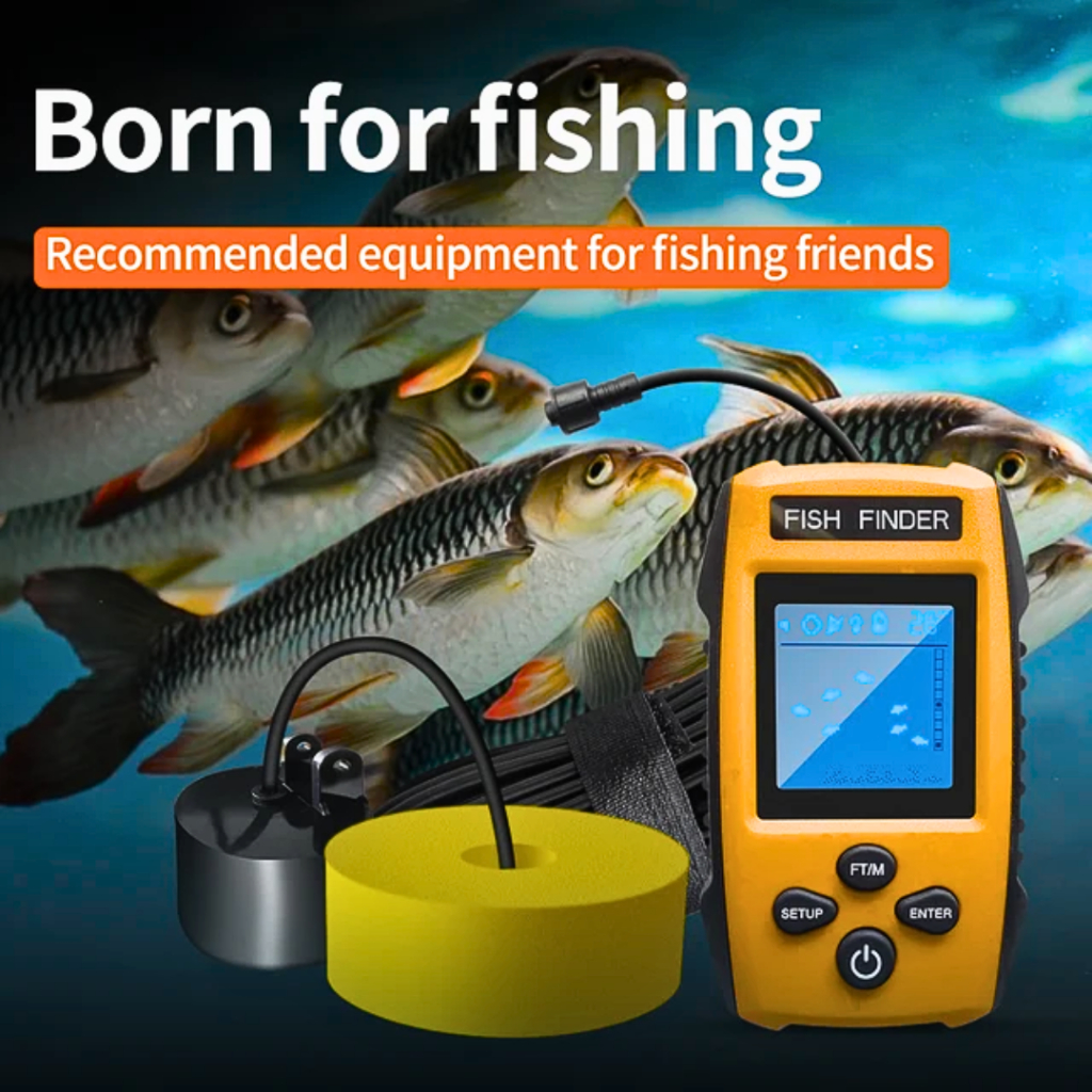 COD Gps Alat Pelacak Ikan Pintar di laut Sonar Fish Finder Cable Display kedalaman 100 meter TL 88E