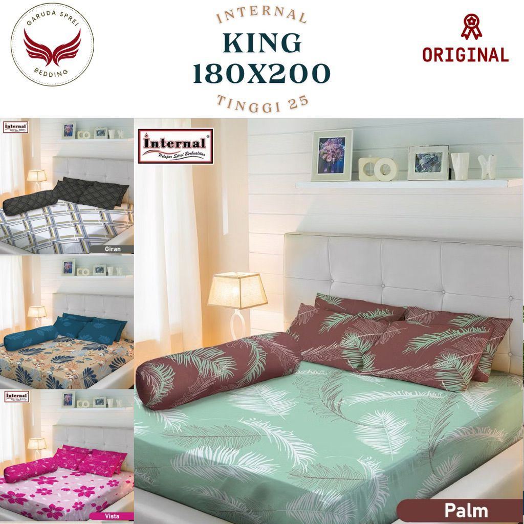 Sprei Internal King 180x200 Tinggi 25cm Motif Terbaru