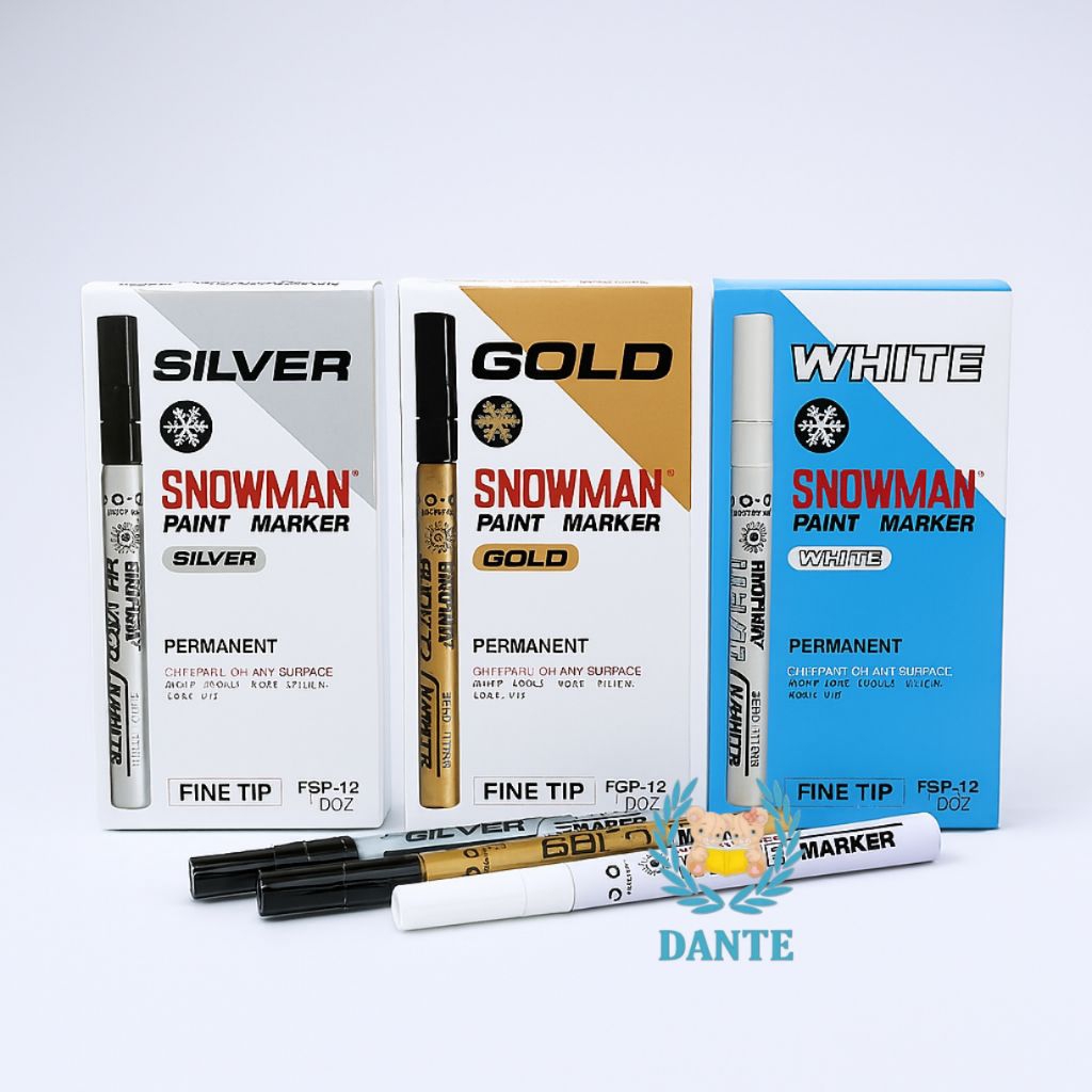 

Spidol Snowman Permanent Marker FINE TIP Putih - Satuan