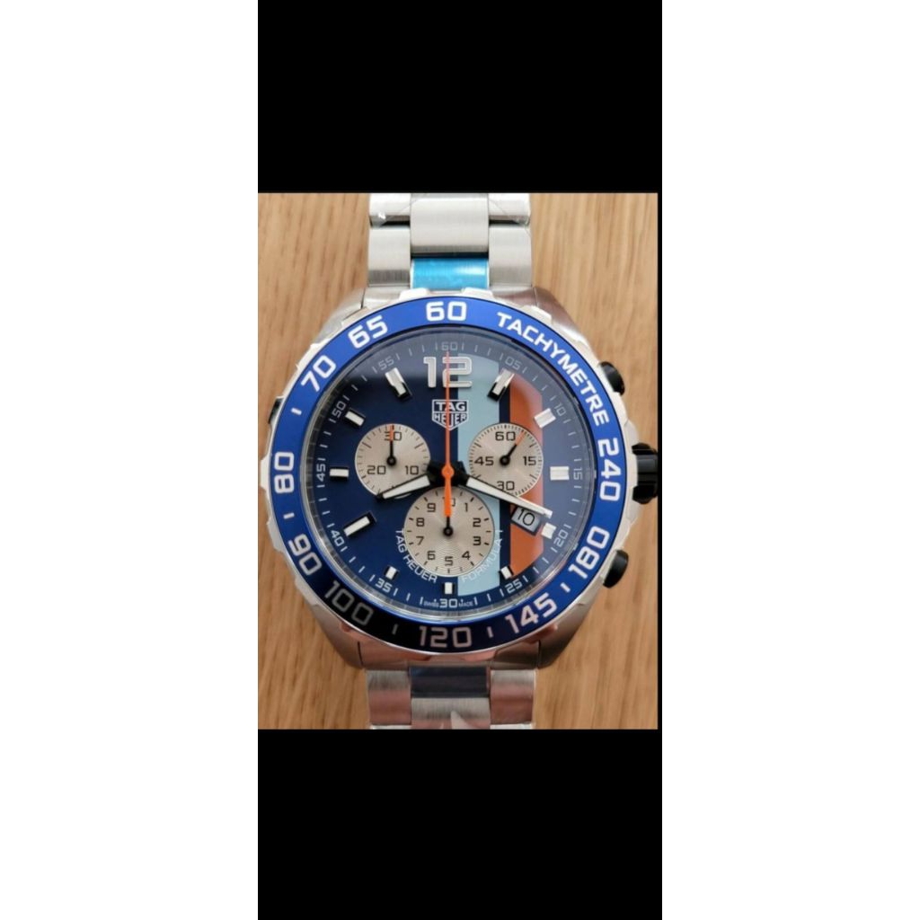 Jam Tangan Pria Tag Heuer Formula 1 Gulf Special Edition Chronograph CAZ101AT.BA0842 Original