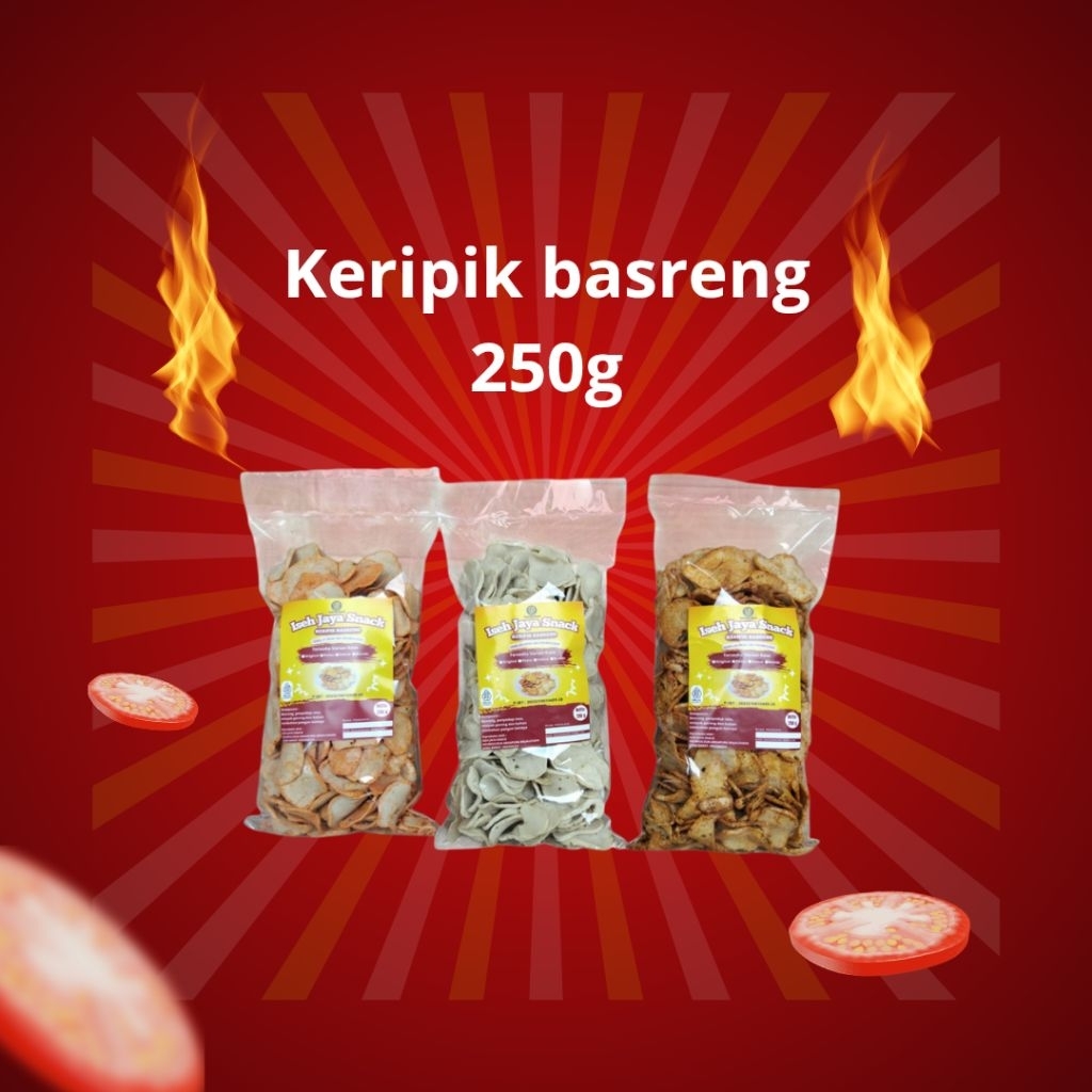 

Keripik basreng pedas daun jeruk 250g asli majalengka