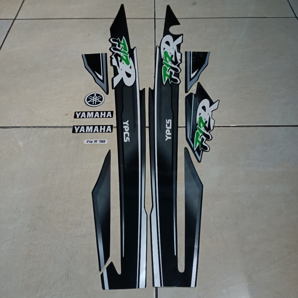 stiker striping yamaha fizr fiz r 1998 hitam lis body standar berkualitas original