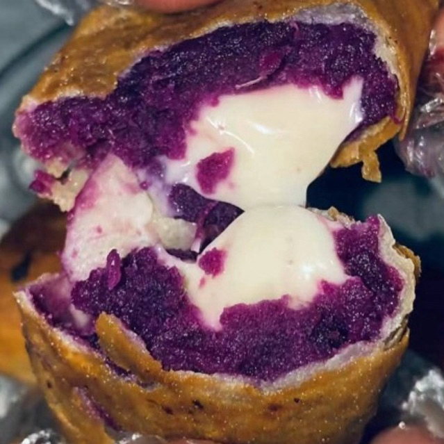 

lumpia ubi ungu keju lumer