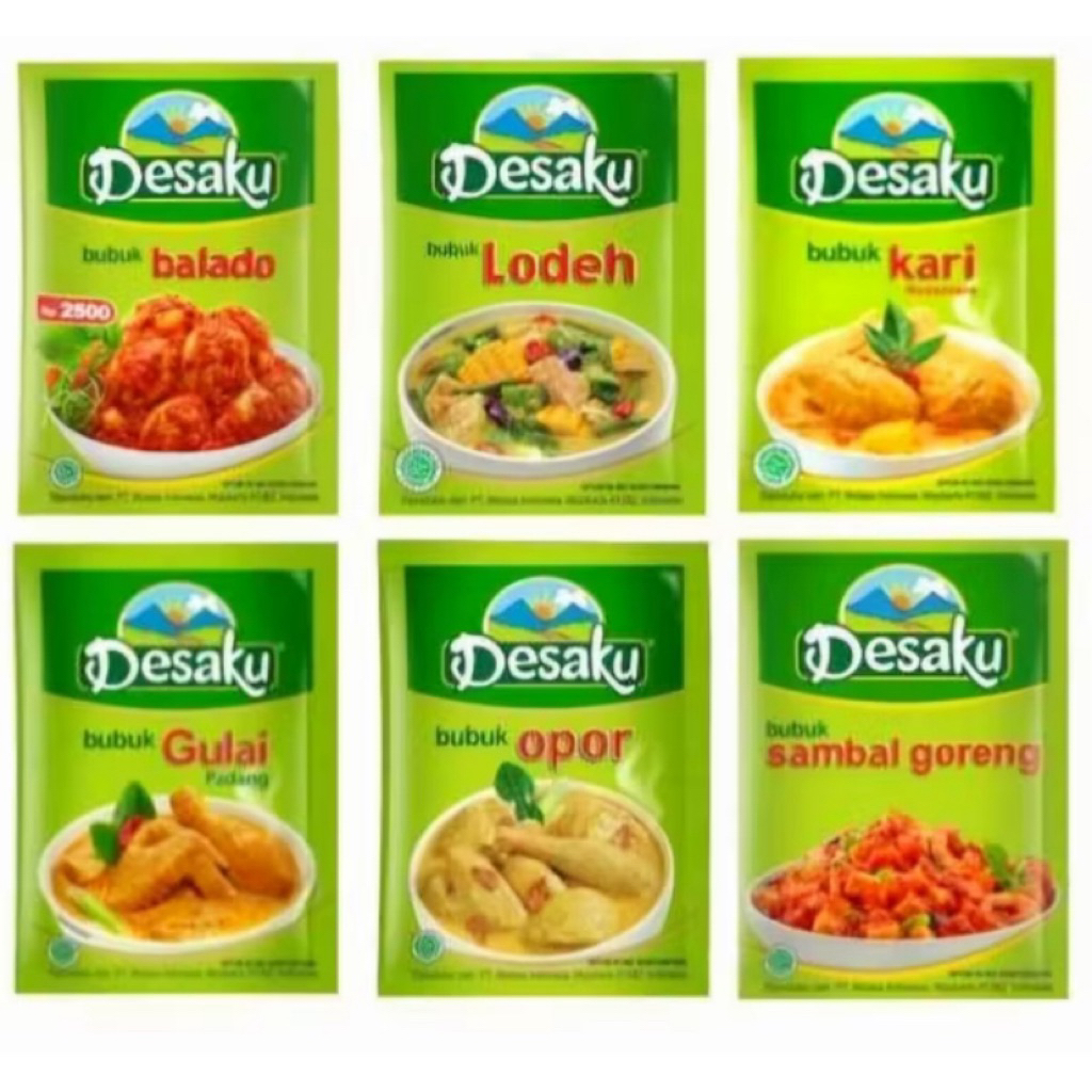 

Desaku Bumbu masakan instant ready all variant(satuan) harga lebih murah uk 20gr(besar)