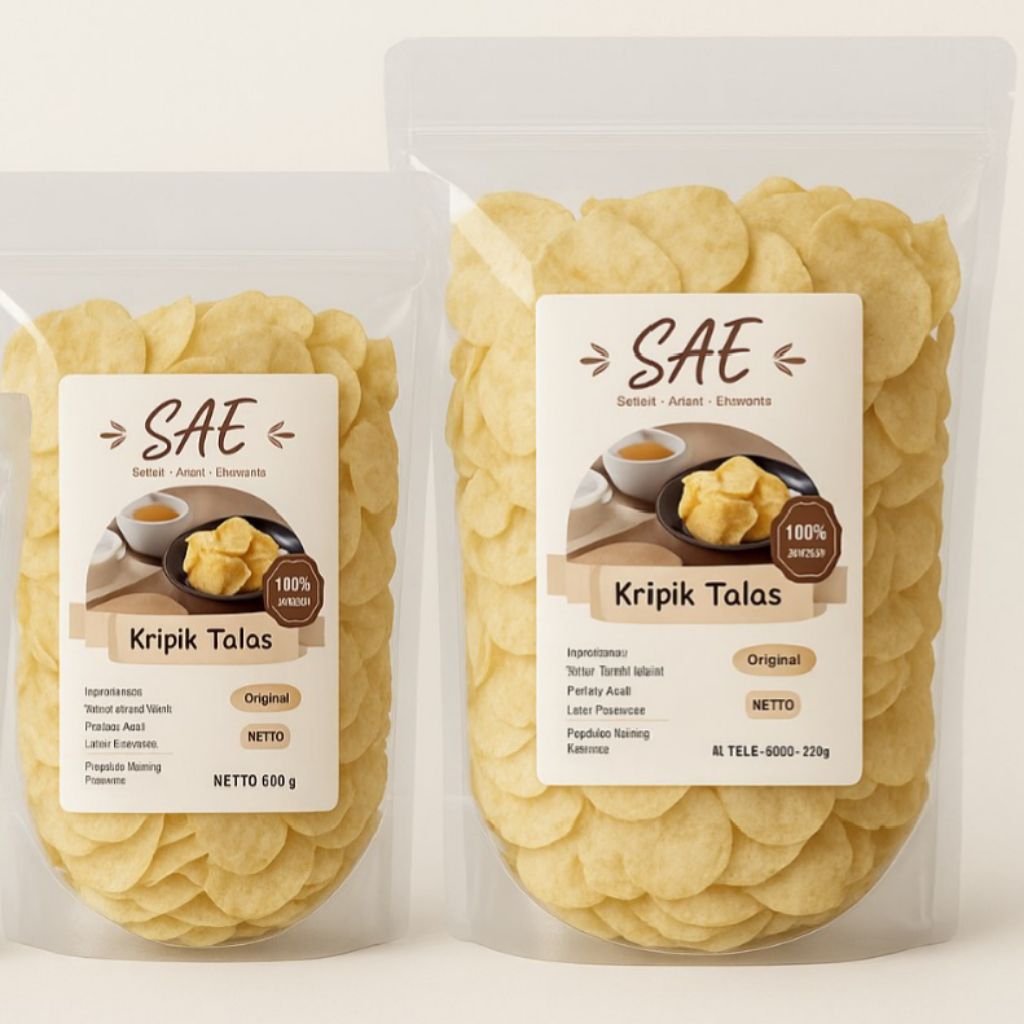 

1 KG - Keripik Talas Asin Original Daun Jeruk - Cemilan Renyah Gurih Homemade