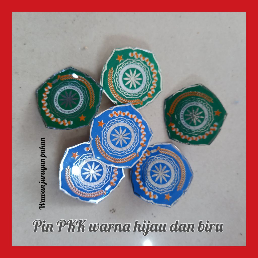 PIN PKK warna Hijau / pin PKK