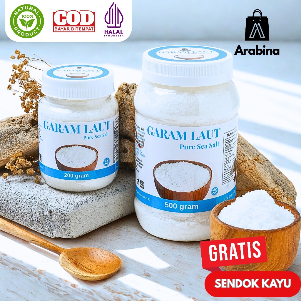 

Arabina Garam Laut Alami 100% Original Premium Tanpa Pengawet