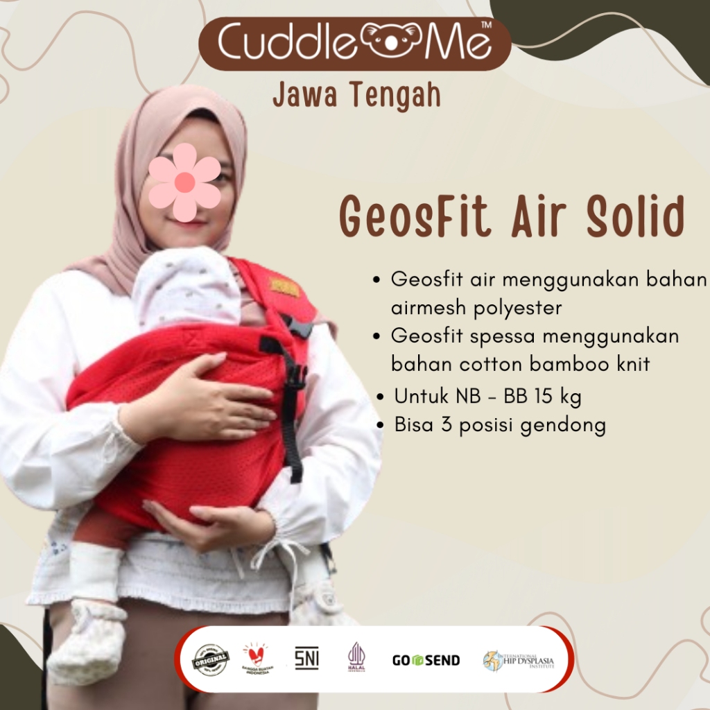 (READY) GeosFit Air Cuddle me Gendongan Bayi Instan Cuddle Me Newborn Adjustable Airsling Geosfit
