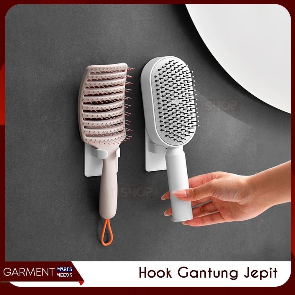 Hook Gantungan Tempat Sisir Catokan Rambut Shaver Rak Cermin Salon Kabinet Wastafel Kamar Mandi Mult