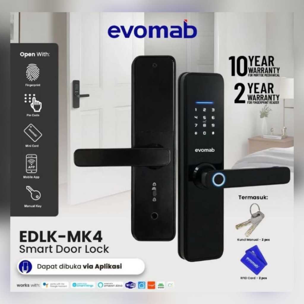 EVOMAB EDLK MK4 DIGITAL LOCK/ Handle Pintu Digital Modern