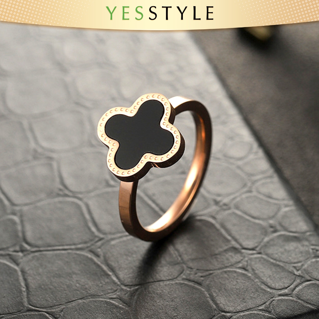 Yesstyle Cincin Clover Anti Karat Cincin Aksesoris Perhiasan Wanita