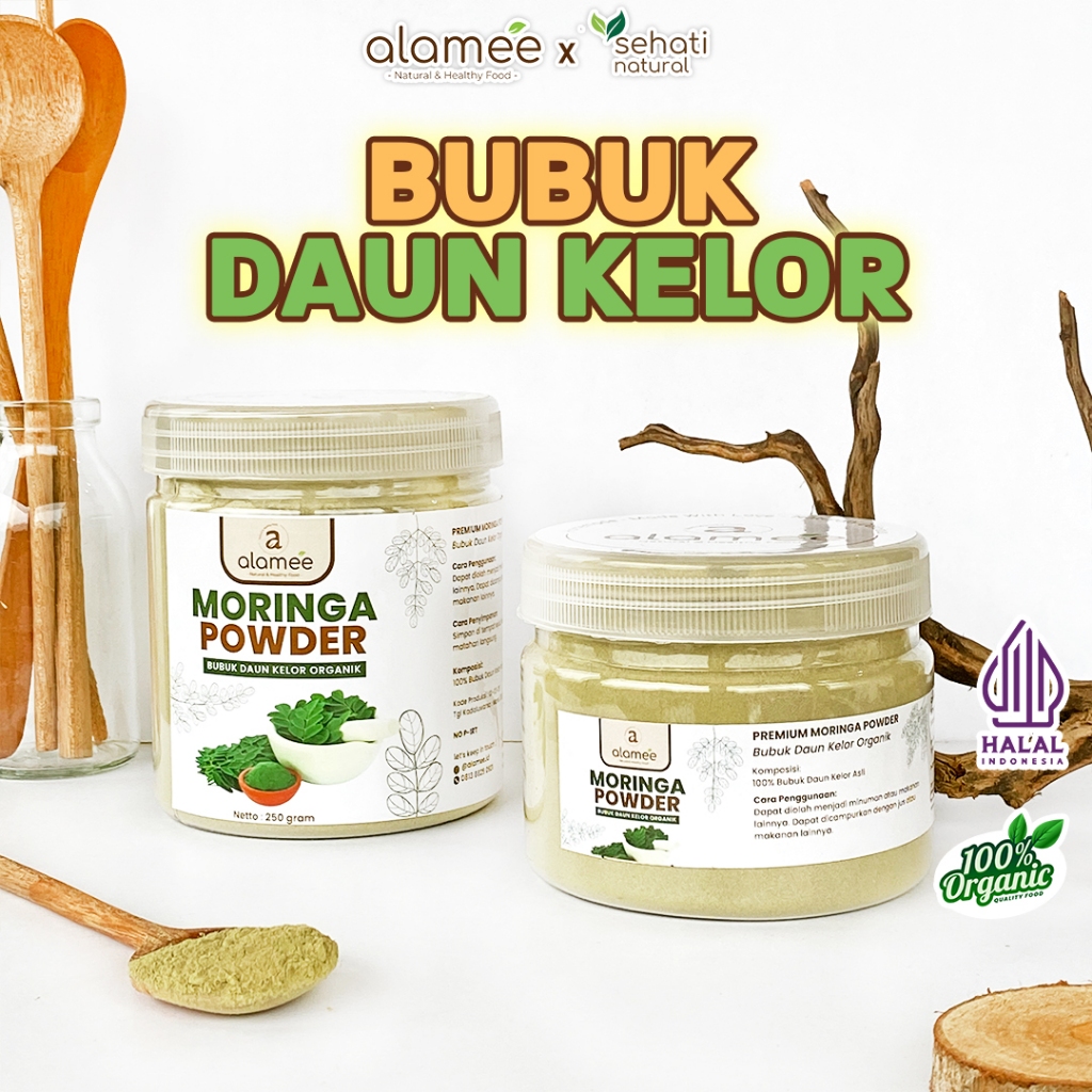 

ALAMEE Bubuk Minuman Daun Kelor Moringa Powder Serbuk Daun Kelor Herbal Tanpa Gula 250gr