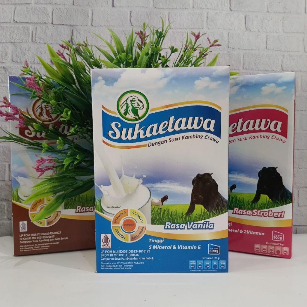 

Suka Etawa 500gr Susu Kambing Etawa Tinggi kandungan Kalsium, Vit D, Kandungan susunya 30%